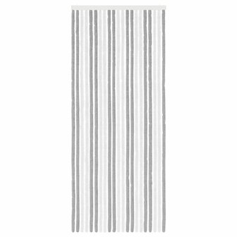 Insectengordijn Chenille Grijs en Wit 90 x 220 cm 100% PP 3