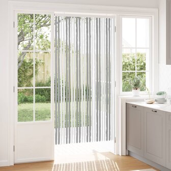 Insectengordijn Chenille Grijs en Wit 100 x 200 cm 100% PP 1