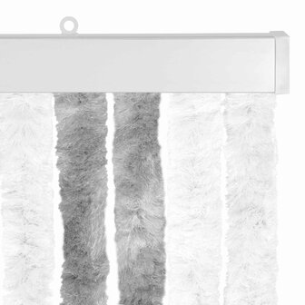 Insectengordijn Chenille Grijs en Wit 100 x 200 cm 100% PP 4