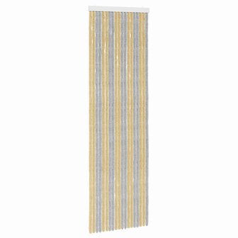 Insectengordijn Chenille Grijs en Beige 56 x 185 cm 100% PP 2