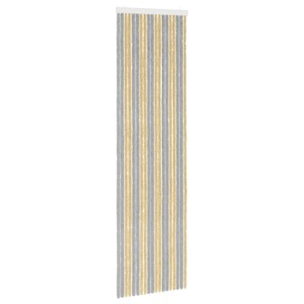 Insectengordijn Chenille Grijs en Beige 56 x 200 cm 100% PP 2