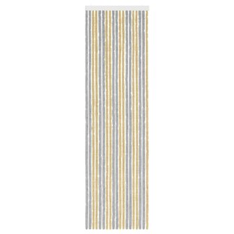 Insectengordijn Chenille Grijs en Beige 56 x 200 cm 100% PP 3
