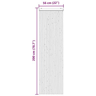 Insectengordijn Chenille Grijs en Beige 56 x 200 cm 100% PP 6