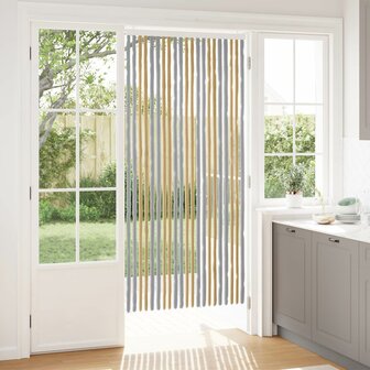 Insectengordijn Chenille Grijs en Beige 90 x 200 cm 100% PP 1