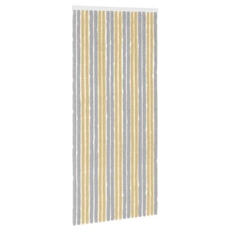 Insectengordijn Chenille Grijs en Beige 90 x 200 cm 100% PP 2