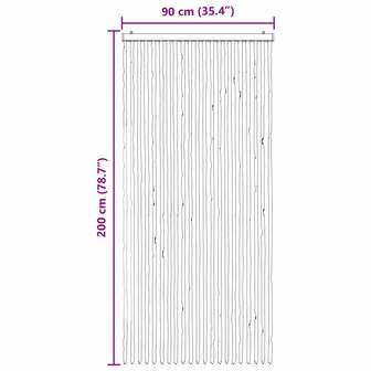 Insectengordijn Chenille Grijs en Beige 90 x 200 cm 100% PP 6