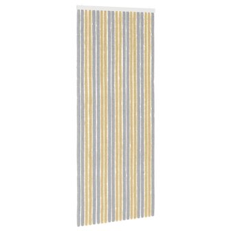 Insectengordijn Chenille Grijs en Beige 90 x 220 cm 100% PP 2