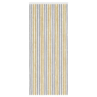 Insectengordijn Chenille Grijs en Beige 90 x 220 cm 100% PP 3
