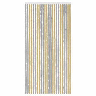 Insectengordijn Chenille Grijs en Beige 100 x 200 cm 100% PP 3
