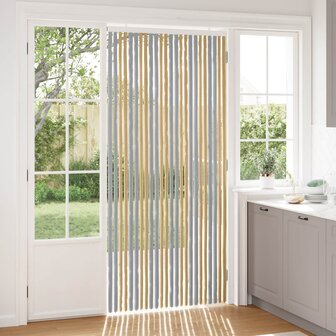 Insectengordijn Chenille Grijs en Beige 100 x 220 cm 100% PP 1