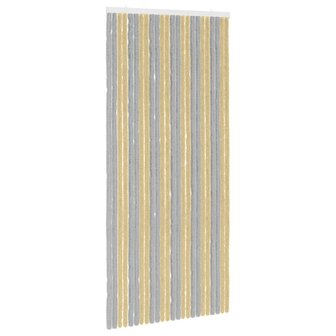 Insectengordijn Chenille Grijs en Beige 100 x 220 cm 100% PP 2