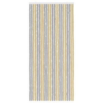 Insectengordijn Chenille Grijs en Beige 100 x 220 cm 100% PP 3