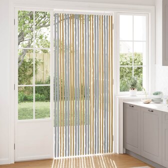 Insectengordijn Chenille Grijs en Beige 100 x 230 cm 100% PP 1