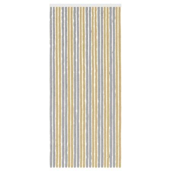 Insectengordijn Chenille Grijs en Beige 100 x 230 cm 100% PP 3
