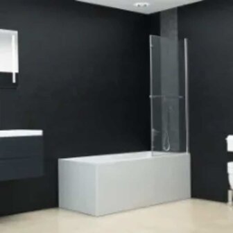 Douchewand inklapbaar 2 panelen 95x140 cm ESG 3