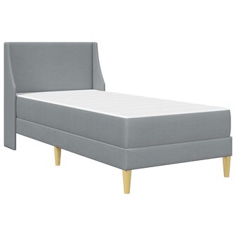 Bedframe met matras Lichtgrijs 80x 200 cm Polyester 3