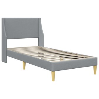 Bedframe met matras Lichtgrijs 80x 200 cm Polyester 4