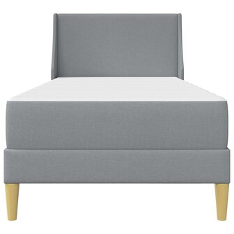 Bedframe met matras Lichtgrijs 80x 200 cm Polyester 6