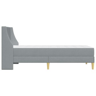 Bedframe met matras Lichtgrijs 80x 200 cm Polyester 7