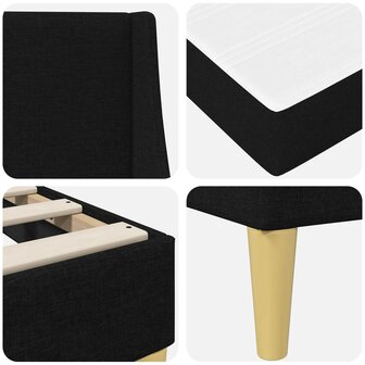 Bedframe met matras met hoofdeinde Polyester 9