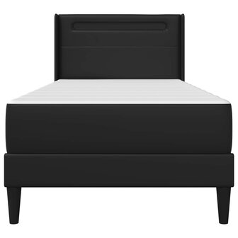 Bedframe met matras Zwart 90 x 200 cm Kunstleer 8