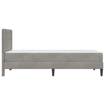 Bedframe met matras Lichtgrijs 80 x 200 cm Fluweel 7
