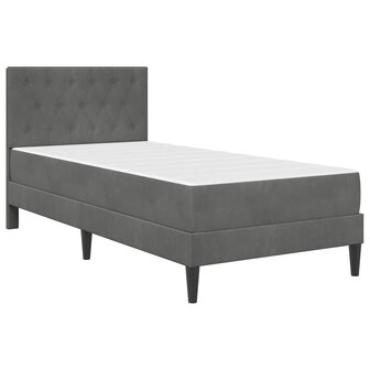 Bedframe met matras Donkergrijs 80 x 200 cm Fluweel 3