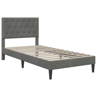 Bedframe met matras Donkergrijs 80 x 200 cm Fluweel 4