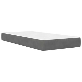 Bedframe met matras Donkergrijs 80 x 200 cm Fluweel 5