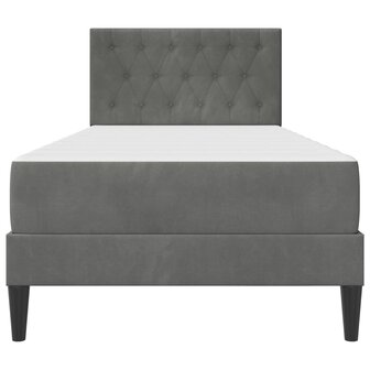 Bedframe met matras Donkergrijs 80 x 200 cm Fluweel 6