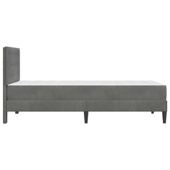 Bedframe met matras Donkergrijs 80 x 200 cm Fluweel 7