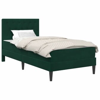 Bedframe met matras Donkergroen 80 x 200 cm Fluweel 2