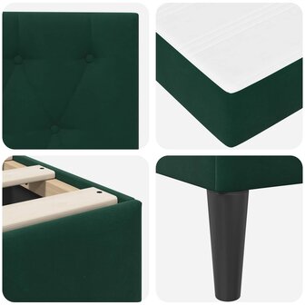 Bedframe met matras Donkergroen 80 x 200 cm Fluweel 9
