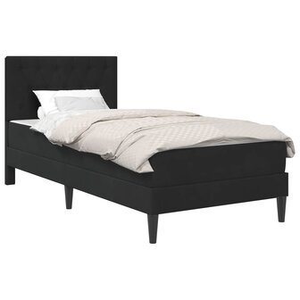 Bedframe met matras met hoofdeinde Zwart 90 x 190 cm Fluweel 2