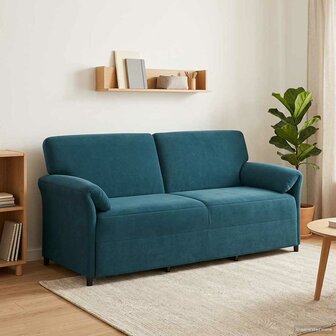 3-Zitsbank Blauw 198 x 83 x 95 cm Fluweel 1