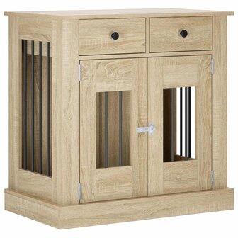 Hondenbench Meubel Sonoma Eiken 80 x 47,5 x 80 cm Bewerkt hout 2