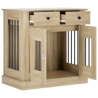 Hondenbench Meubel Sonoma Eiken 80 x 47,5 x 80 cm Bewerkt hout 3