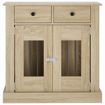 Hondenbench Meubel Sonoma Eiken 80 x 47,5 x 80 cm Bewerkt hout 4