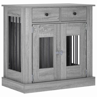 Hondenbench Meubel Grijs Sonoma 80 x 47,5 x 80 cm Bewerkt hout 2