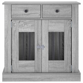 Hondenbench Meubel Grijs Sonoma 80 x 47,5 x 80 cm Bewerkt hout 4