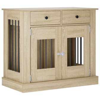Hondenbench Meubel Sonoma Eiken 90 x 47,5 x 80 cm Bewerkt hout 2