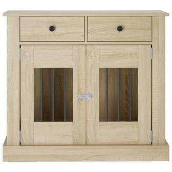 Hondenbench Meubel Sonoma Eiken 90 x 47,5 x 80 cm Bewerkt hout 4