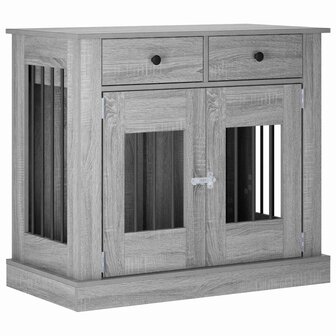 Hondenbench Meubel Grijs Sonoma 90 x 47,5 x 80 cm Bewerkt hout 2