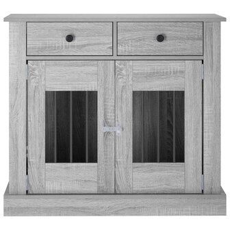 Hondenbench Meubel Grijs Sonoma 90 x 47,5 x 80 cm Bewerkt hout 4
