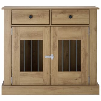 Hondenbench Meubel Artisanaal eiken 90 x 47,5 x 80 cm 4