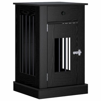 Hondenbench Meubel Zwart eiken 50 x 47,5 x 80 cm Bewerkt hout 2