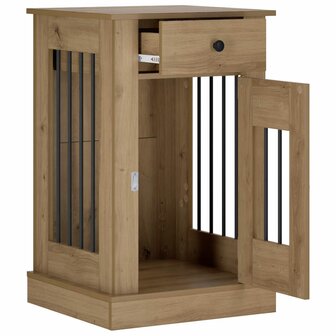 Hondenbench Meubel Artisanaal eiken 50 x 47,5 x 80 cm 3