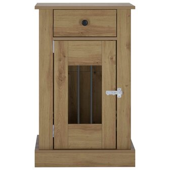 Hondenbench Meubel Artisanaal eiken 50 x 47,5 x 80 cm 4