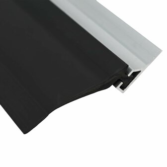 Garage Deurafsluiting Zwart 52 x 2 mm 6 m PVC 6