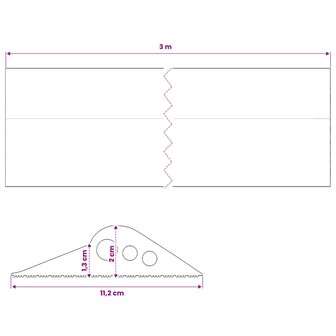 Drempelprofiel voor garagedeur 112 x 20 mm 3 m EPDM-rubber 8